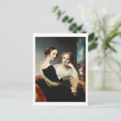 1823年の後のマコーン姉妹のポートレート ポストカード (スタンド正面)