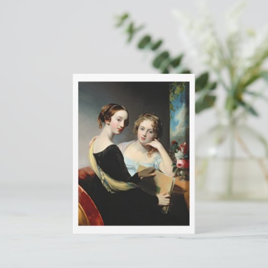 1823年の後のマコーン姉妹のポートレート ポストカード (スタンド正面)