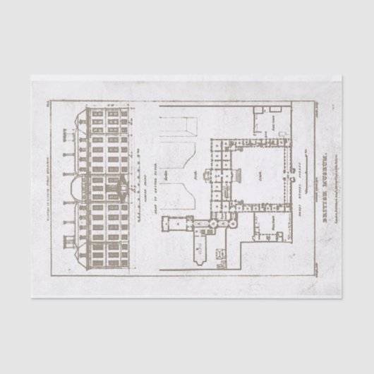 1823英国の博物館のガーデンズプランロンドンデコpage 薄葉紙 (正面)