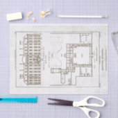 1823英国の博物館のガーデンズプランロンドンデコpage 薄葉紙 (クラフト)