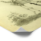 1824スケルトン人間と馬の解剖学プリント ポスター (角)