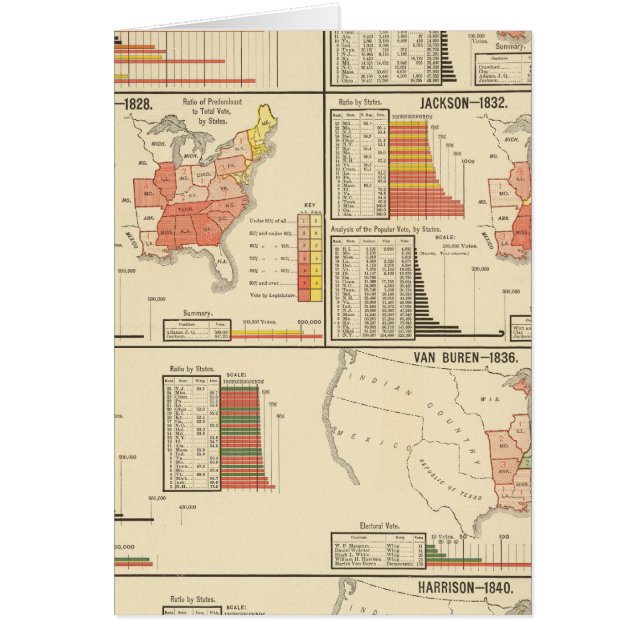 1824大統領の年から1840年までの選挙 (正面)