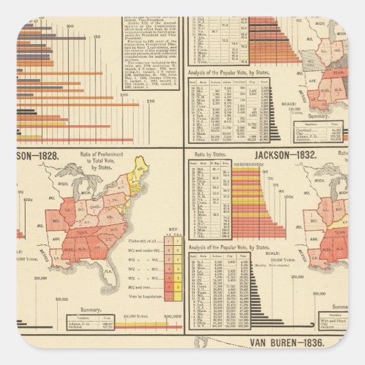 1824大統領の年から1840年までの選挙 スクエアシール (正面)
