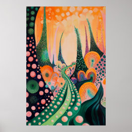 1824年の宇宙超現実主義の夢風景 ポスター