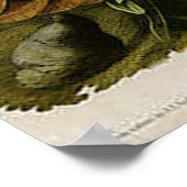 1825ヴィンテージワイルドターキーbyジョン・アウドゥボン ポスター (角)