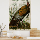 1825ヴィンテージワイルドターキーbyジョン・アウドゥボン ポスター (キッチン)