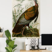 1825ヴィンテージワイルドターキーbyジョン・アウドゥボン ポスター (ホームオフィス)