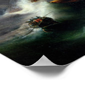 1825年の「ケント」の燃焼の勉強 ポスター (角)