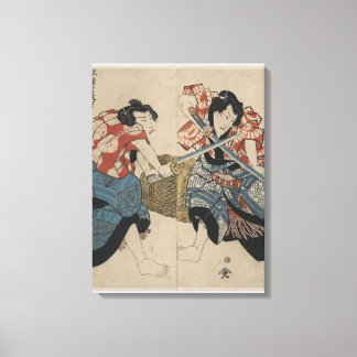 1825年頃のサムライソード戦い キャンバスプリント