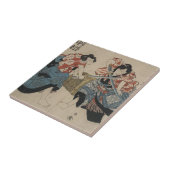 1825年頃武士の交差の剣 タイル (側面)