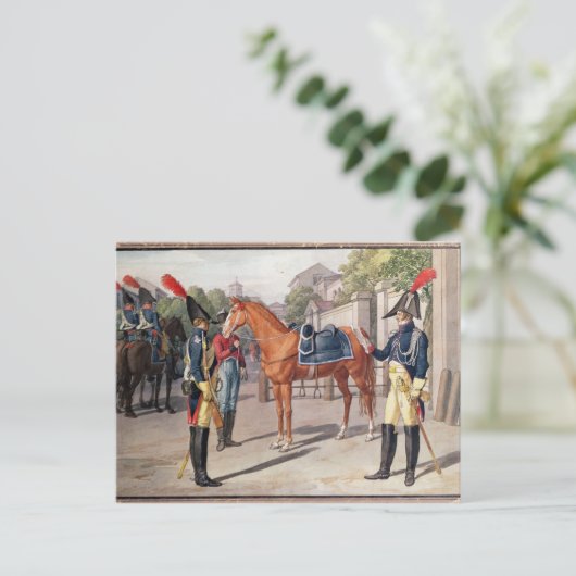 1826年の看守王室の官及び衛兵 ポストカード (スタンド正面)