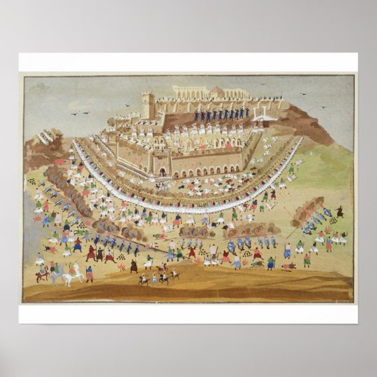 1827年のアテネの包囲、絵画碑より ポスター (正面)