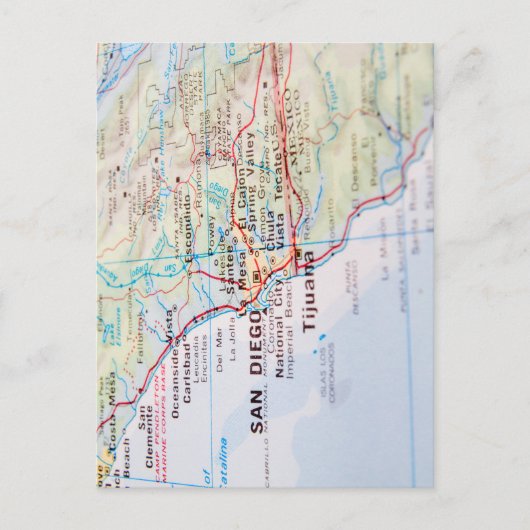 1830年アメリカ合衆国歴史的ヴィンテージマップ ポストカード (正面)