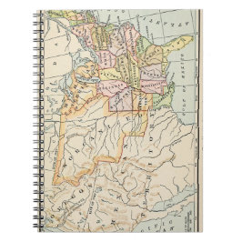 1830年アメリカ歴史地図イラスト ノートブック