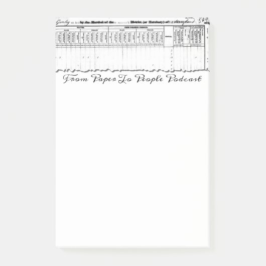 1830年国勢調査FPPP事後登録 ポストイット (正面)