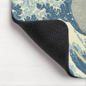 〒1830-32-1832北斎市神奈川の波下 マウスパッド (コーナー)