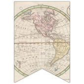 1831 アンティーク世界地図 旅行 テーマ バンティングフラッグ (第1の旗)