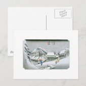 〒1831-1834年頃の日本の蒲原市の夜雪 ポストカード (正面/裏面)