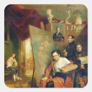 1832年、画家のアトリエ スクエアシール