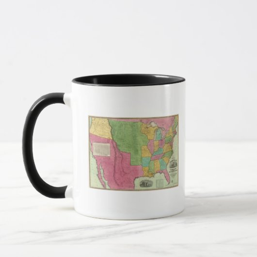 1833年アメリカ合衆国地図 マグカップ (左)