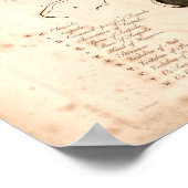 1833骨格ヴィンテージ解剖学プリント ポスター (角)