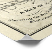 1834年の消防隊のマップ – FDNYヴィンテージポスター ポスター (角)