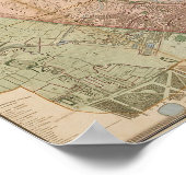 1834年の聖マリレボーン特別区の地図(ロンドン) ポスター (角)