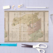 1834年の聖メリルボーンの州の地図（ロンドン） 薄葉紙 (クラフト)