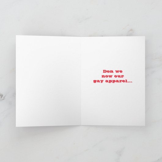 18346年のクリスマス「今は我々のゲイのアパレル…」 シーズンカード (内部)