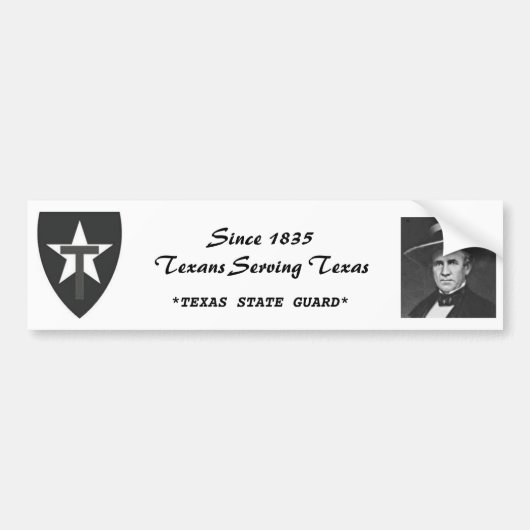 1835年以来のTXSGの米国市民ヒューストン、 バンパーステッカー (正面)