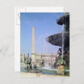 1836年に建つルクソルからのオベリスク、最初に ポストカード (正面/裏面)