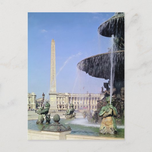 1836年に建つルクソルからのオベリスク、最初に ポストカード (正面)