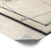 1836年インディアン部族の地図 ポスター (角)