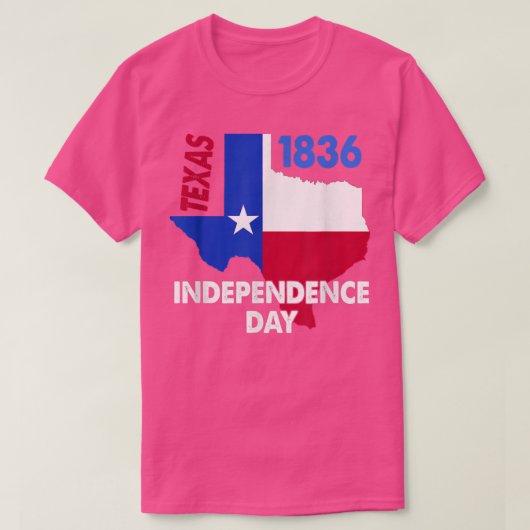 1836誇りを持った年の独立記念日ローン・スターF Tシャツ (デザイン正面)