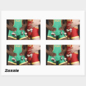 18367クリスマス 長方形シール (シート)