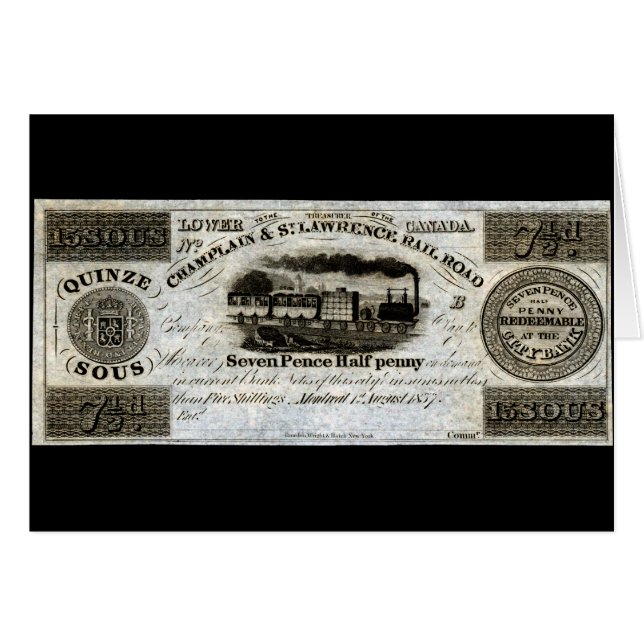 1837カナダ鉄道通貨 (正面横)