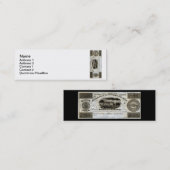 1837カナダ鉄道通貨 スキニー名刺 (正面/裏面)