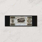 1837カナダ鉄道通貨 スキニー名刺 (裏面)