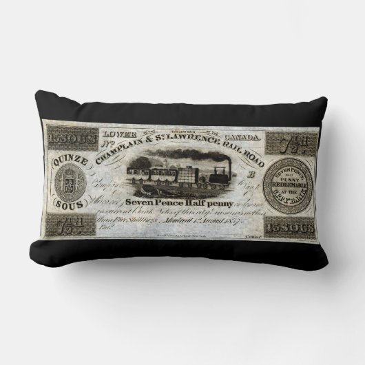 1837カナダ鉄道通貨 ランバークッション (正面)