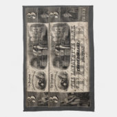 1837ラファイエット銀行3ドル札 キッチンタオル (縦)
