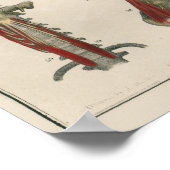 1837ヴィンテージ筋肉解剖学アートポスター ポスター (角)