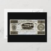 1837年カナダ鉄道通貨 ポストカード (正面/裏面)