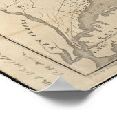 1838南ニューイングランド鉄道地図 ポスター (角)