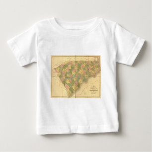 1839年のノースカロライナおよびサウスカロライナの地図 ベビーTシャツ