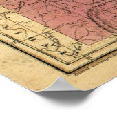 1839年統一された西州の地図(当時) ポスター (角)