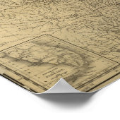 1840年アメリカの運河・鉄道地図 ポスター (角)