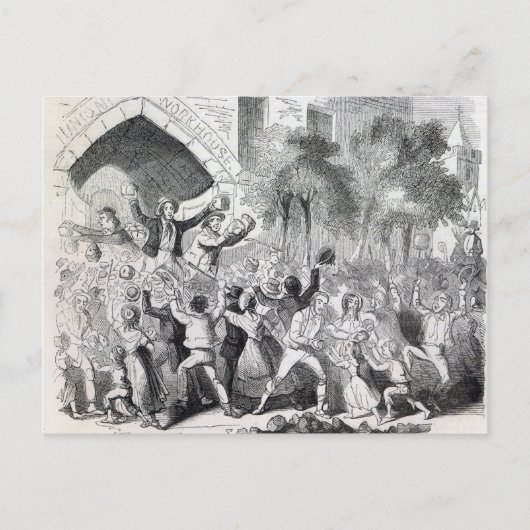 1842年のストックポート仕事場攻撃 ポストカード (正面)