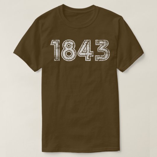 1843ヴィンテージルック Tシャツ (デザイン正面)