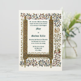 1843年ビクトリアン中世スタイル結婚時代 招待状