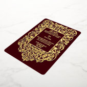 1844ビクトリアン年アールヌーボー華美縁ど年 箔招待状 (回転した状態)